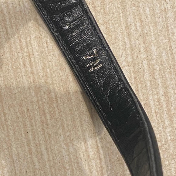 2/$50 VanEli Black Leather Flower Heel Sandal 7 N - Picture 7 of 10